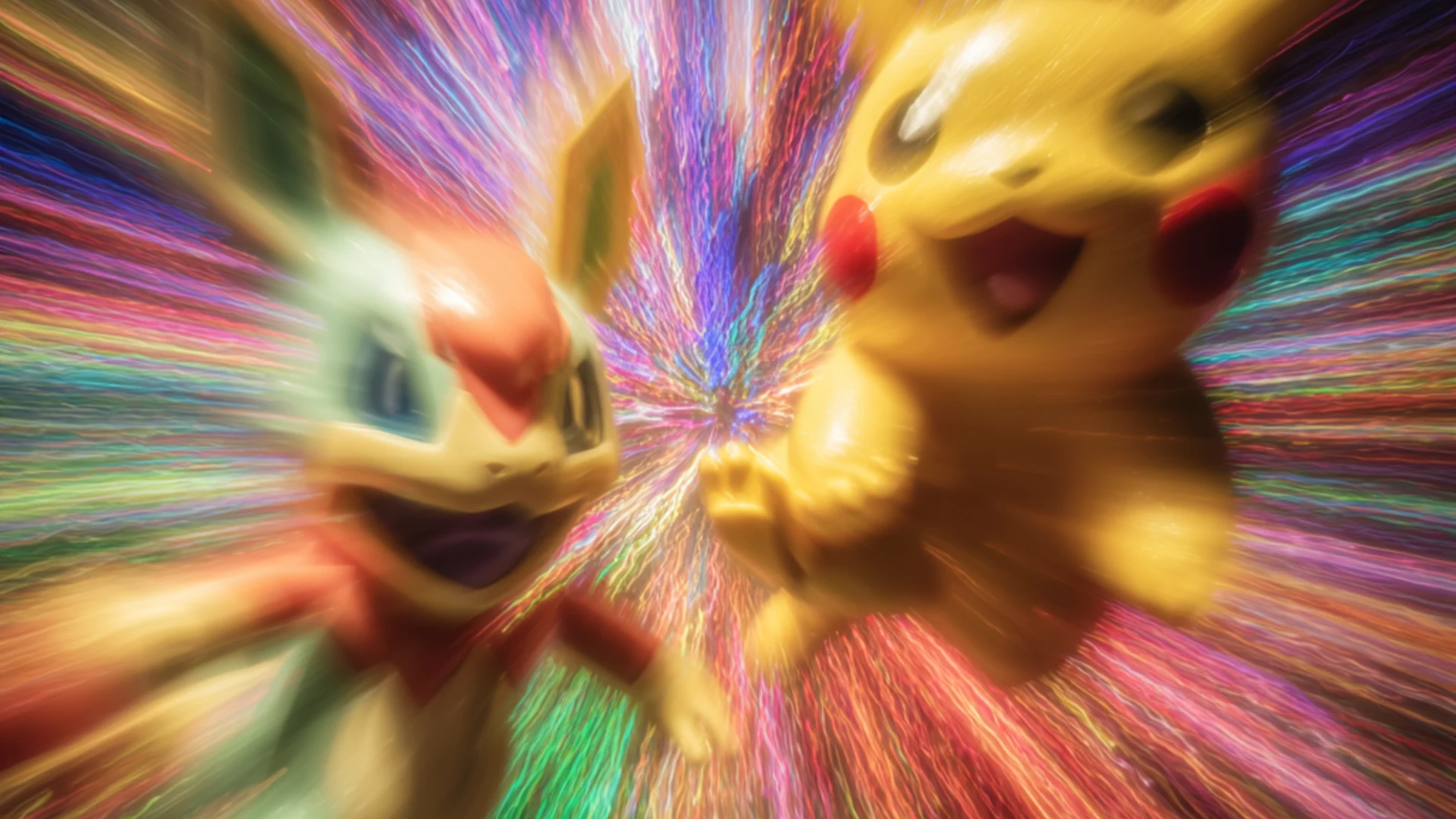 Pokémon stroboscopic contrast motion visualization showing rapid alternating patterns