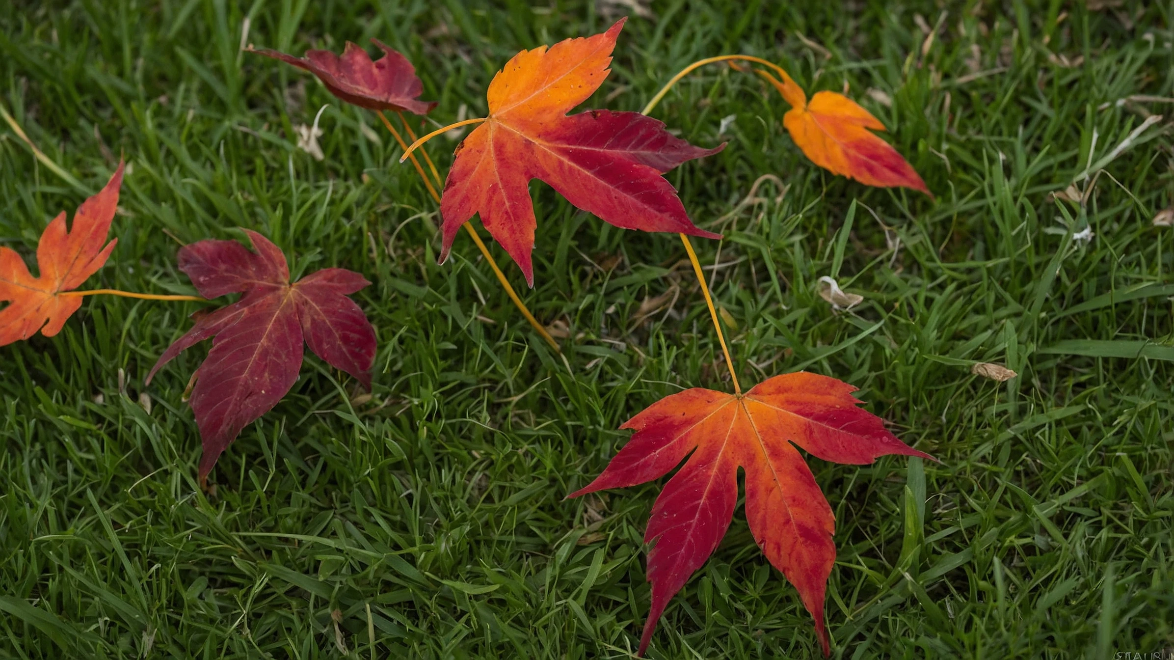Normal trichromatic vision of fall leaves