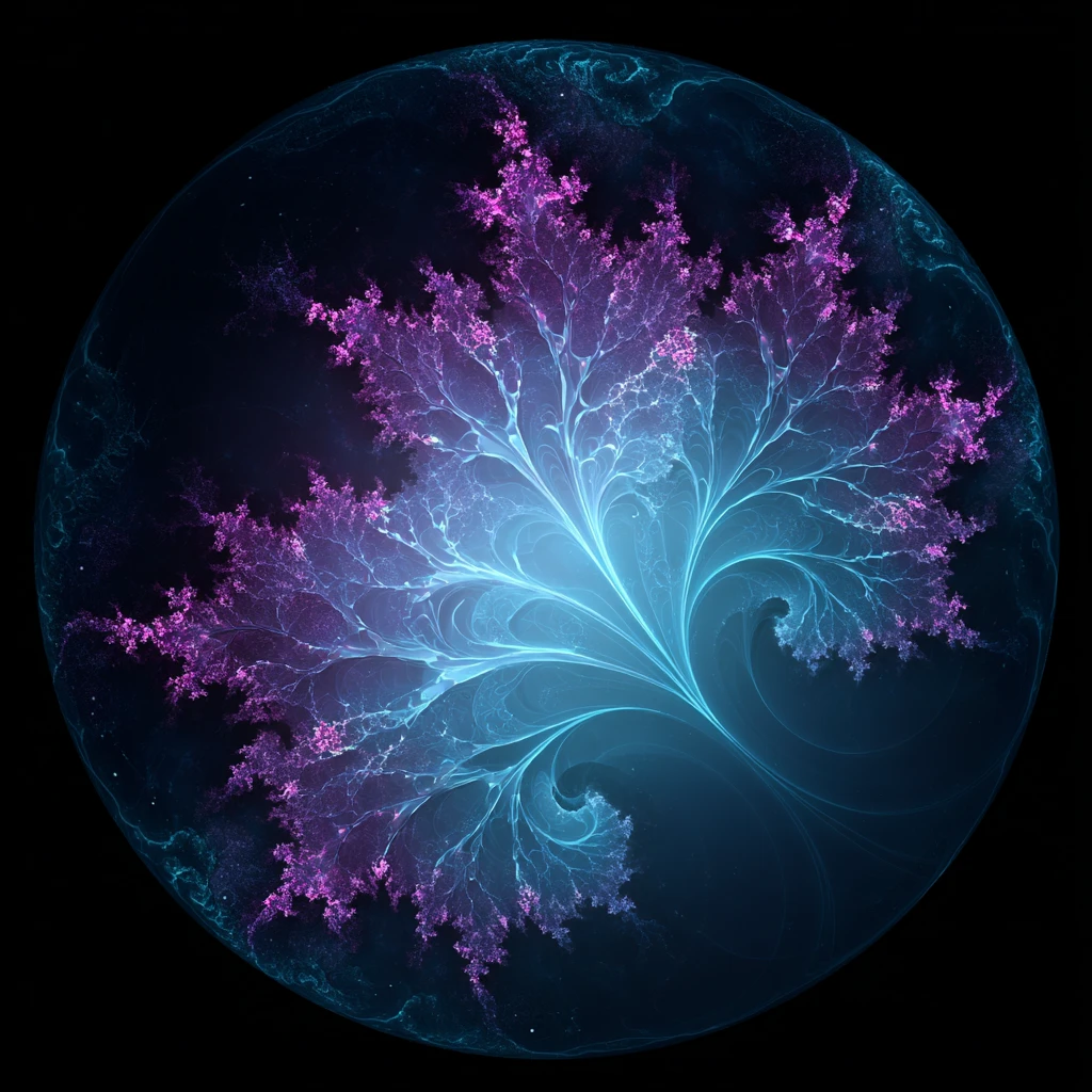 Mandelbrot set fractal with branching paths